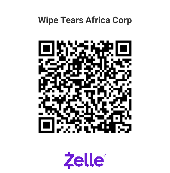 Donate to Wipe Tears Africa via Zelle QR Code